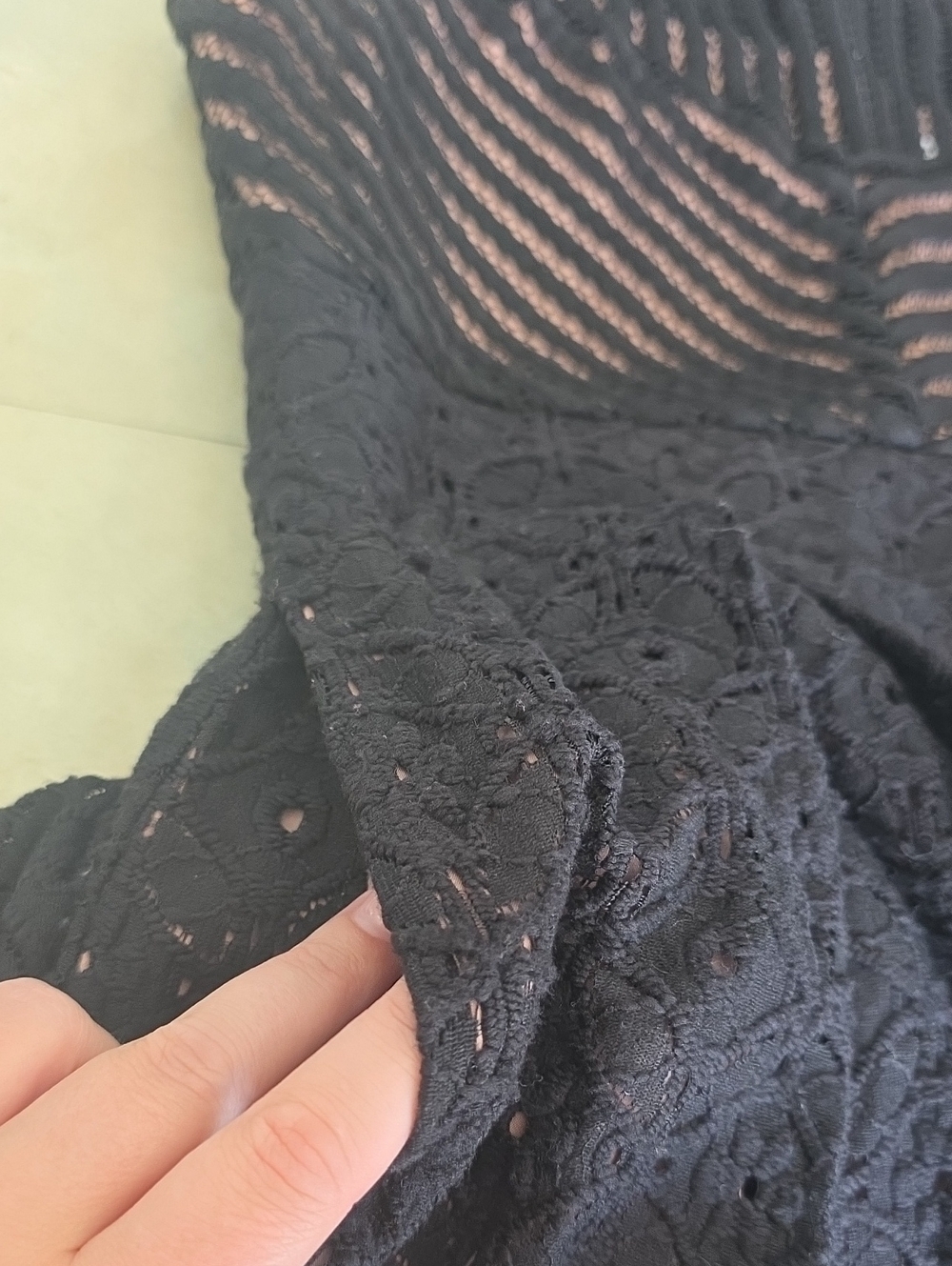 NY&Co Lace Fit-and-Flare Dress Lg - Picture 6 of 8